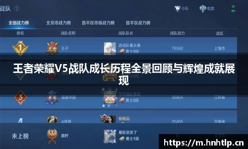 王者荣耀V5战队成长历程全景回顾与辉煌成就展现